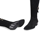 Melinna Siyah Kadın Süet Çizme