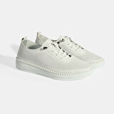 Kadın Beyaz Deri Günlük Ayakkabı