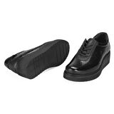 Satrina Siyah Kadın Deri Günlük Ayakkabı