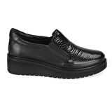 Dinoran Siyah Kadın Deri Günlük Ayakkabı