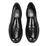 Dinoran Siyah Kadın Deri Günlük Ayakkabı