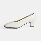 Kadın Beyaz DesaComfort Deri Klasik Topuklu Ayakkabı