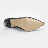 Louran Siyah Kadın Deri Stiletto