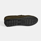Calandra Haki Erkek Bağcık Detaylı Slip-On Süet Loafer