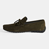 Calandra Haki Erkek Bağcık Detaylı Slip-On Süet Loafer