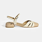 Rolenda Beyaz Kadın Slingback Deri Günlük Ayakkabı