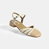 Rolenda Beyaz Kadın Slingback Deri Günlük Ayakkabı