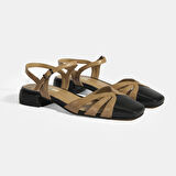 Rolenda Bej Kadın Slingback Deri Günlük Ayakkabı