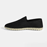 Dislina Siyah Erkek Deri Slip-On Günlük Ayakkabı