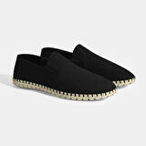 Dislina Siyah Erkek Deri Slip-On Günlük Ayakkabı