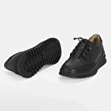 Roby Siyah Kadın Deri Bağcıklı Günlük Ayakkabı