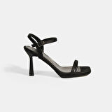 Aurelius Siyah Kadın Toka Detaylı Slingback Topuklu Abiye Ayakkabı
