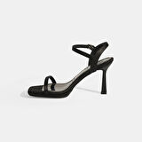 Aurelius Siyah Kadın Toka Detaylı Slingback Topuklu Abiye Ayakkabı