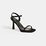 Aurelius Siyah Kadın Toka Detaylı Slingback Topuklu Abiye Ayakkabı
