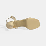 Aurelius Gold Kadın Toka Detaylı Slingback Topuklu Abiye Ayakkabı