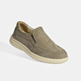 Erkek Bej Slip-On Nubuk Deri DesaComfort Günlük Ayakkabı