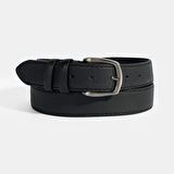 Erkek Siyah Spor Deri Kemer