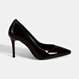 Kadın Bordo Deri Stiletto