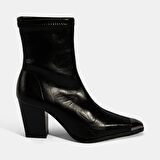 Kadın Siyah Kalın Topuklu Stretch Çizme