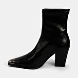 Kadın Siyah Kalın Topuklu Stretch Çizme