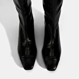 Kadın Siyah Kalın Topuklu Stretch Çizme