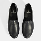 Kadın Lacivert DesaComfort Dolgu Topuklu Deri Ayakkabı