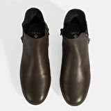 Kadın Kahve Fermuarlı DesaComfort Deri Bot