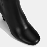 Kadın Siyah Topuklu Deri Bot