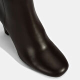 Kadın Kahve Topuklu Deri Bot