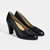 Kadın Lacivert DesaComfort Deri Topuklu Ayakkabı