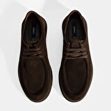 Erkek Kahve Bağcıklı Günlük Süet Ayakkabı