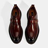 Erkek Kahve Ayarlanabilir Tokalı Deri Günlük Ayakkabı