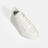 Erkek Beyaz Bağcıklı Deri Günlük Ayakkabı