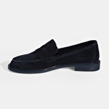 Kadın Lacivert Süet Loafer