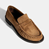 Kadın Taba Süet Deri Loafer