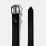 Erkek Siyah Deri Klasik Kemer