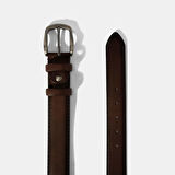 Erkek Kahve Deri Klasik Kemer