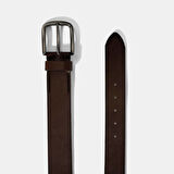 Erkek Kahve Deri Spor Kemer