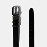 Erkek Siyah / Kahve Çift Taraflı Deri Kemer