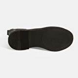 Kadın Kahve Lastik Detaylı Deri Bot