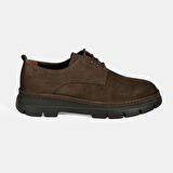 Erkek Kahve Bağcıklı Nubuk Deri Ayakkabı