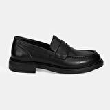 Erkek Siyah Deri Loafer