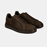 Erkek Kahve Bağcıklı Günlük Nubuk Deri Ayakkabı