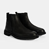 Erkek Siyah Lastikli Nubuk Deri Bot