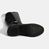 Kadın Siyah Metal Aksesuarlı Stretch Çizme