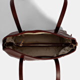 Kadın Bordo Kalp / Yıldız Charm Aksesuarlı Omuz Çantası