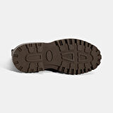 Erkek Kahve Bağcıklı Kalın Tabanlı Deri Postal Bot