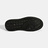 Erkek Siyah Lastik Bağcıklı Deri Sneaker