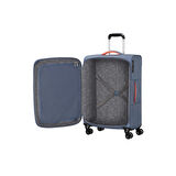 American Tourister Mavi Cloudrider 4 Tekerlekli Orta Boy Valiz 67 cm