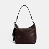 Kadın Kahve Püskül Aksesuarlı Omuz Çantası